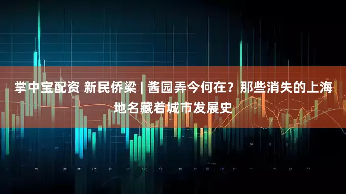掌中宝配资 新民侨梁 | 酱园弄今何在？那些消失的上海地名藏着城市发展史
