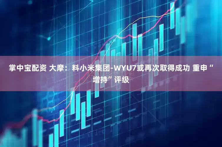 掌中宝配资 大摩：料小米集团-WYU7或再次取得成功 重申“增持”评级